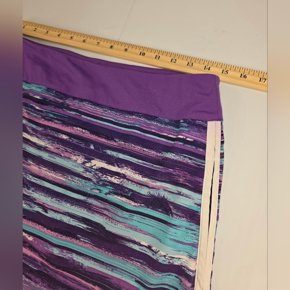 Athleta Women's Swift Zip Skort Size 6 Purple Brushstroke Deaign F-0115 - Picture 6 of 11